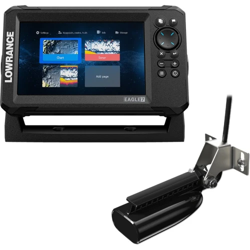 Lowrance Eagle 7 w/SplitShot T/M Transducer & Inland Charts