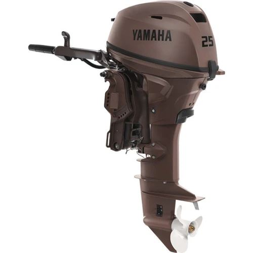 Yamaha F25LWHC3 25HP - Matte Brown 20" Shaft Tiller Electric & Manual Start