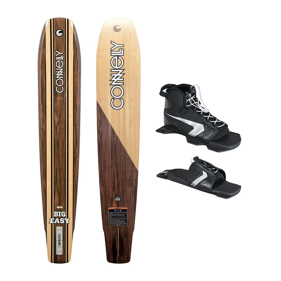 Connelly Big Easy Slalom Ski w/ Shadow Binding and Lace Adjustable Rear Toe Plate 1 Connelly Big Easy Slalom Ski w/ Shadow Binding and Lace Adjustable Rear Toe Plate
