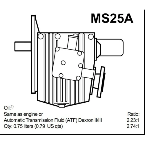 Volvo Penta MS25A 2.74 Marine Gearbox