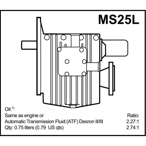 Volvo Penta MS25L 2.27 Marine Gearbox